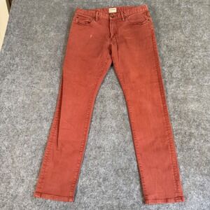 Todd Snyder Jeans Mens 32x34 Slim Fit Stretch 5-Pocket Jeans Burnt Orange Rust